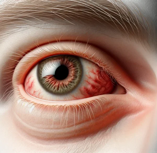 Un ojo con un orzuelo