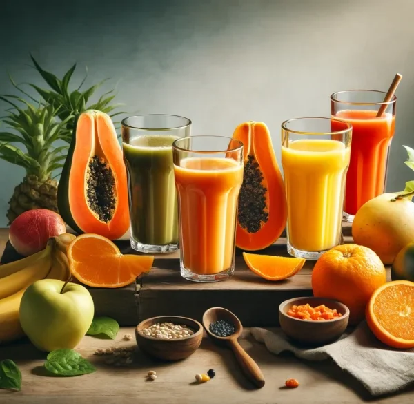 jugos naturales con ingredientes frescos